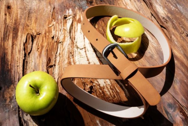 Apple-skin-based leather belt