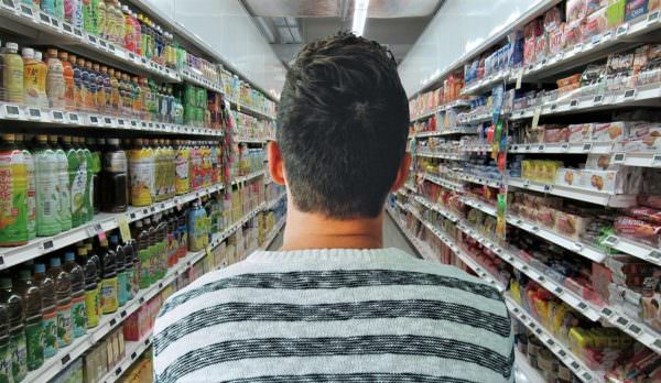 Man in grocery store